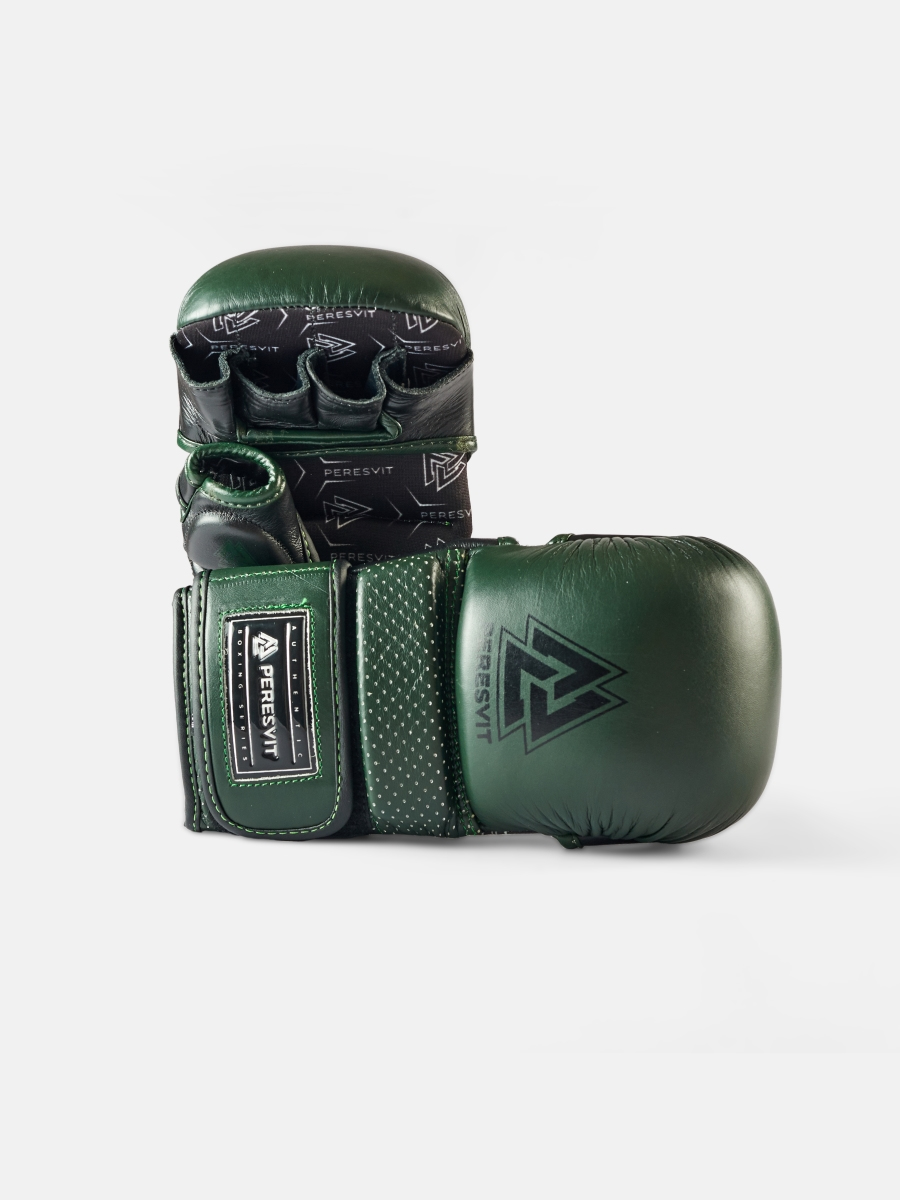 Core Leather MMA Gloves Military Green, Photo № 4